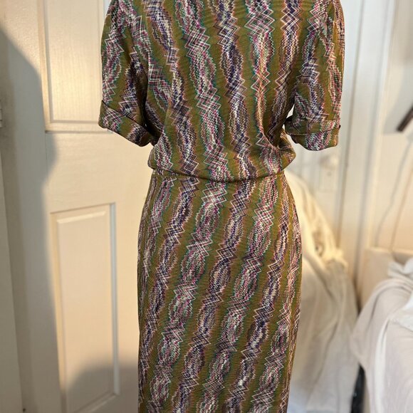 missoni orange label green mcm avant garden dress - Picture 9 of 10